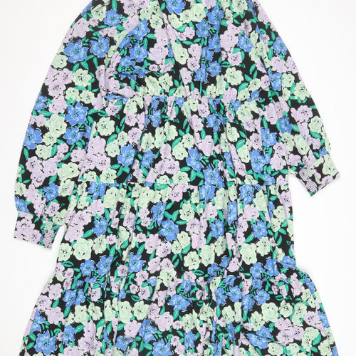 Simply Be Women’s Multicoloured Floral Wrap Midi Dress Size 20