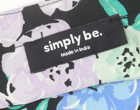 Simply Be Women’s Multicoloured Floral Wrap Midi Dress Size 20