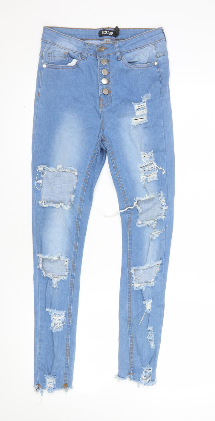 Misspap Women's Blue Distressed Skinny Jeans Size 10