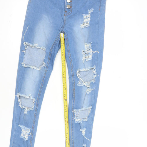 Misspap Women's Blue Distressed Skinny Jeans Size 10