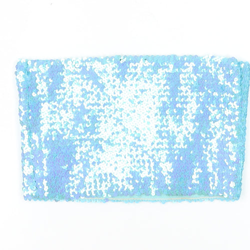 Topshop Women Blue Sequin Strapless Camisole Tank Top M