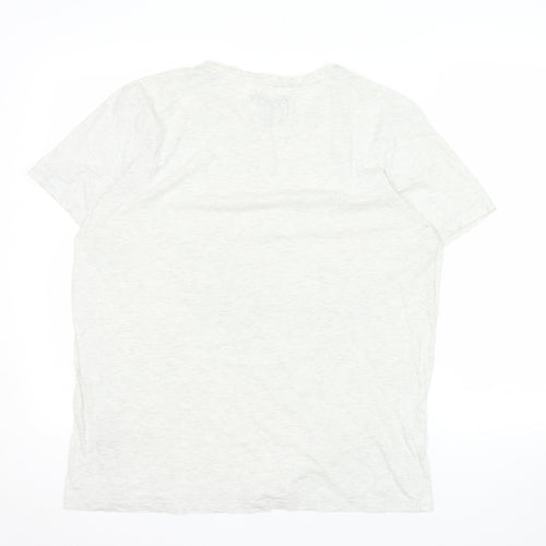 Jack & Jones Originals Men's Grey Large Graphic Print T-Shirt