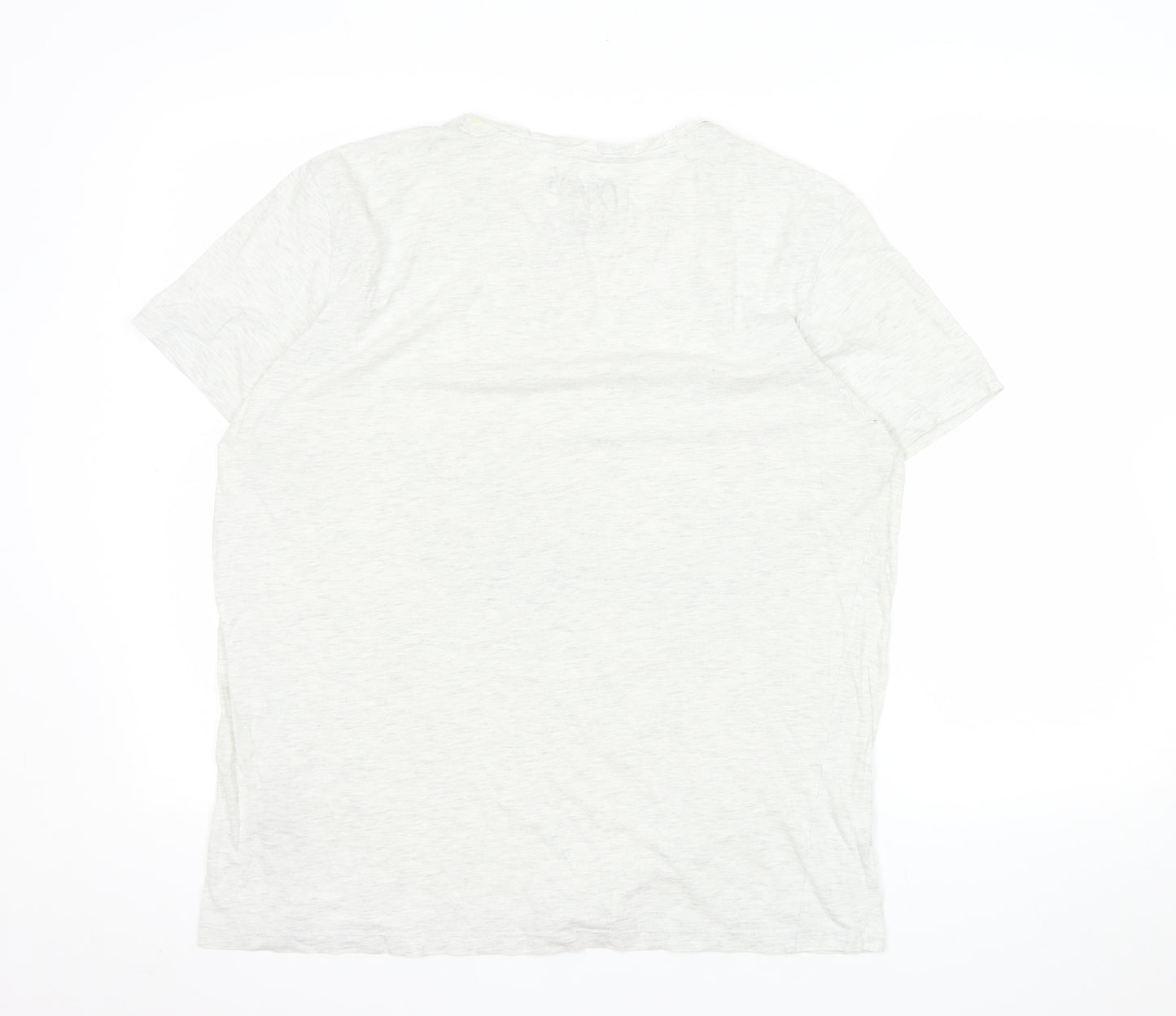 Jack & Jones Originals Men's Grey Large Graphic Print T-Shirt