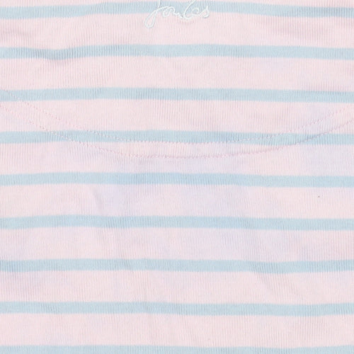 Joules Womens Pink Striped Long Sleeve Cotton Jersey T-Shirt UK14