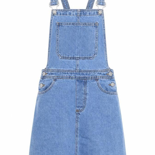 Denim Co. Women Blue Size 6 Pinafore Denim Short Dress