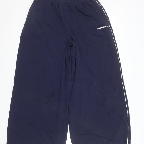 DSGN Studio Women's Blue L Cotton Blend Sweatpants with Elastic Waist