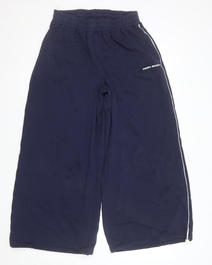 DSGN Studio Women's Blue L Cotton Blend Sweatpants with Elastic Waist