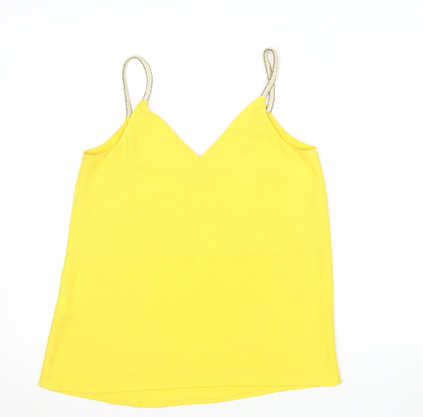 River Island Women’s Yellow V-Neck Camisole Tank Top Size 8