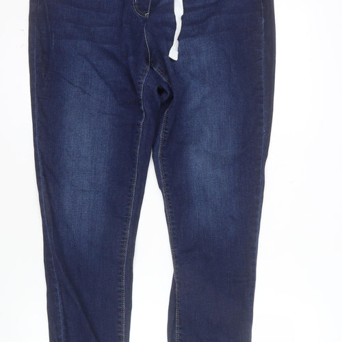 bpc bonprix Collection Women Blue Size 16 Jegging Jeans with Drawstring Waist