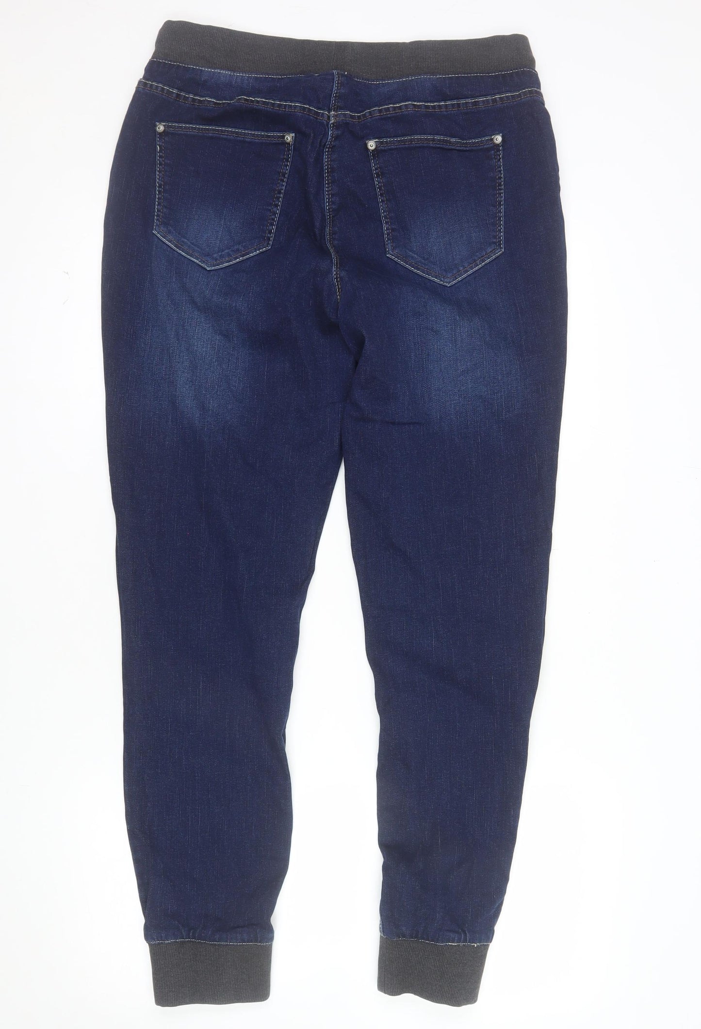 bpc bonprix Collection Women Blue Size 16 Jegging Jeans with Drawstring Waist