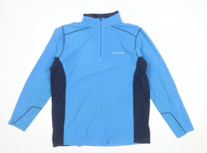 Columbia Men Blue Fleece 1/4 Zip Pullover Sweatshirt M