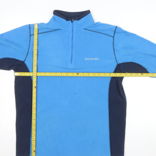 Columbia Men Blue Fleece 1/4 Zip Pullover Sweatshirt M