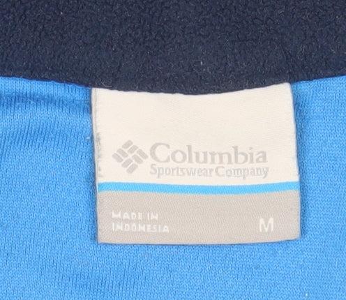 Columbia Men Blue Fleece 1/4 Zip Pullover Sweatshirt M