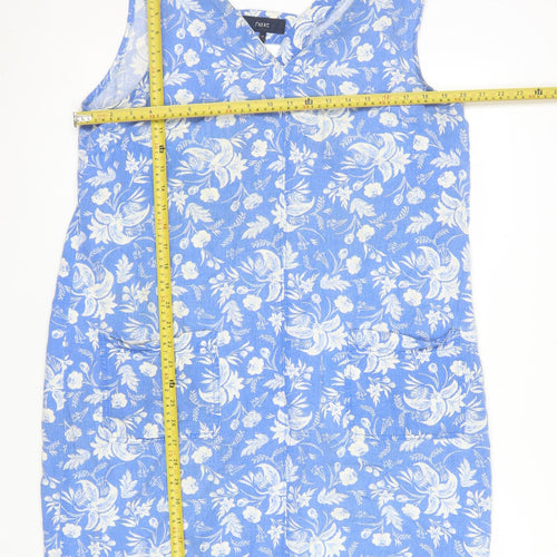 Next Women’s Blue Floral Knee Length Shift Dress Size 14