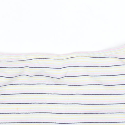 Richards Womens Multicoloured Striped V-Neck Short Sleeve T-Shirt M