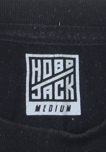 Hobo Jack Men's Black Graphic Tattoo Style T-Shirt Medium