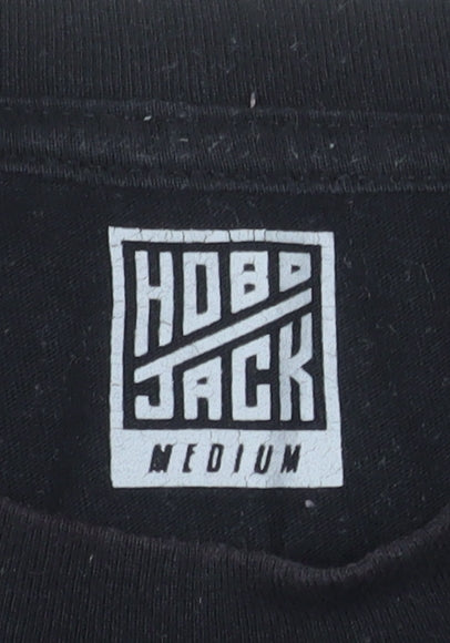 Hobo Jack Men's Black Graphic Tattoo Style T-Shirt Medium