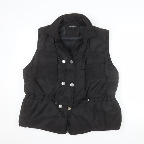 PrettyLittleThing Women's Black L Puffer Waistcoat Gilet