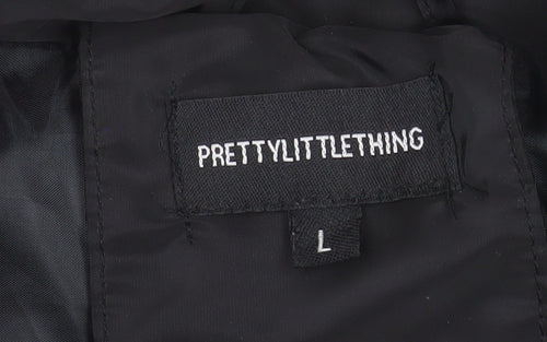 PrettyLittleThing Women's Black L Puffer Waistcoat Gilet