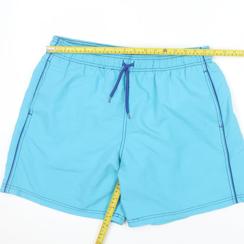 Marks and Spencer Men's Blue XL Swim Shorts Quick Dry Polyester