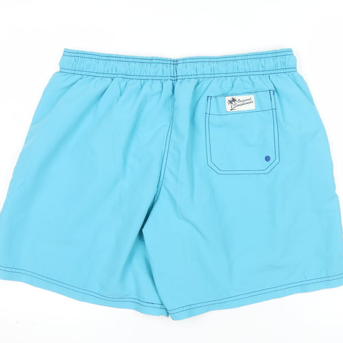 Marks and Spencer Men's Blue XL Swim Shorts Quick Dry Polyester
