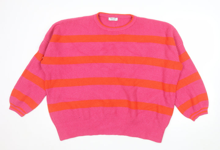JD Williams Women’s Multicoloured Striped Crew Neck Knit Jumper Size 24/26