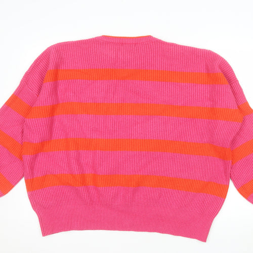 JD Williams Women’s Multicoloured Striped Crew Neck Knit Jumper Size 24/26