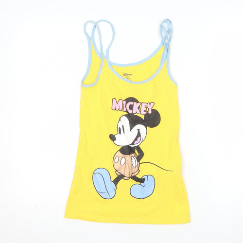 Disney Women’s Yellow Mickey Mouse Camisole Tank Top 2XS