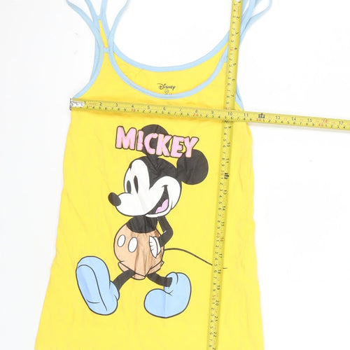 Disney Women’s Yellow Mickey Mouse Camisole Tank Top 2XS