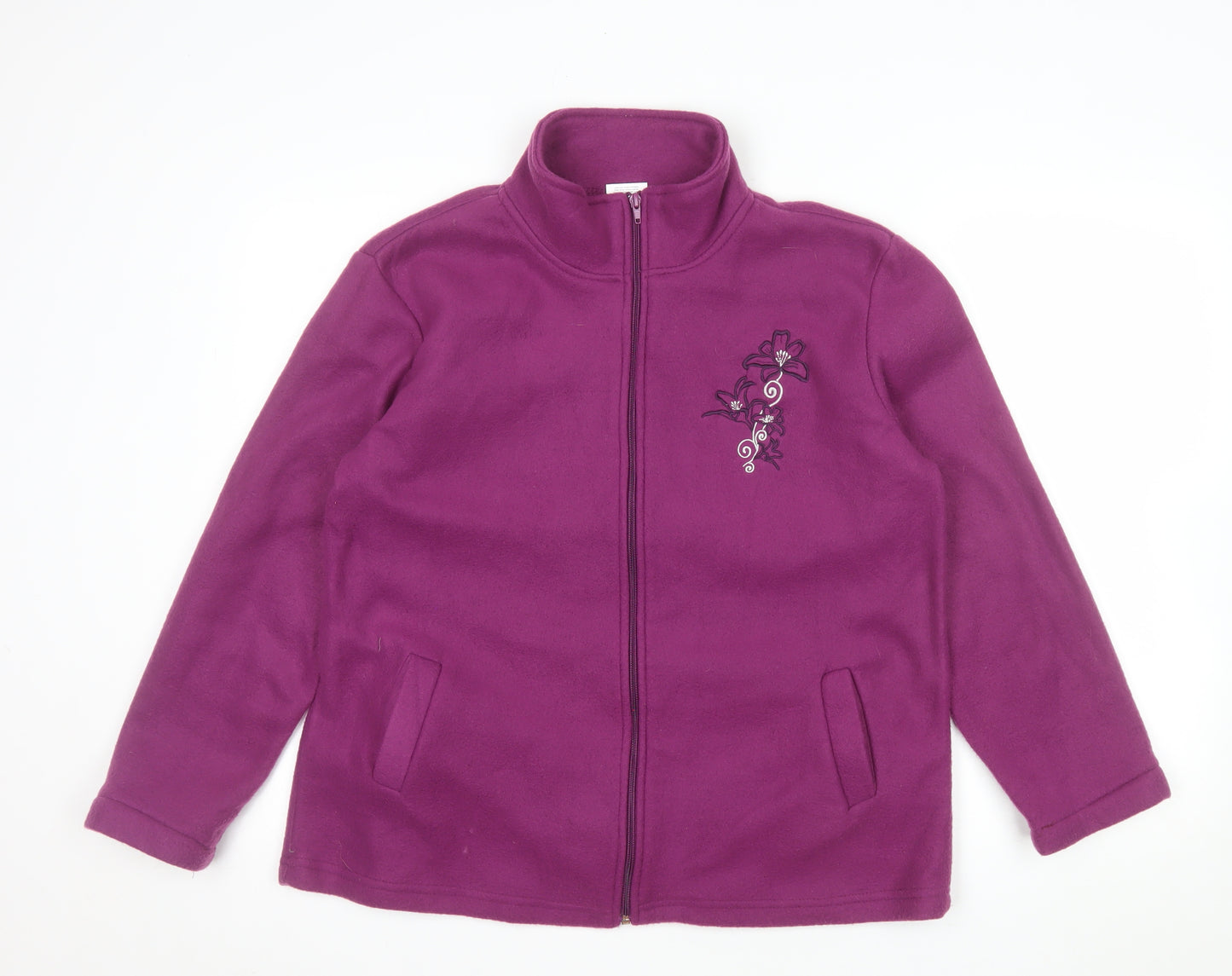 Anne de Lançay Women's Purple Fleece Full Zip Jacket M