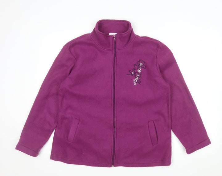 Anne de Lançay Women's Purple Fleece Full Zip Jacket M