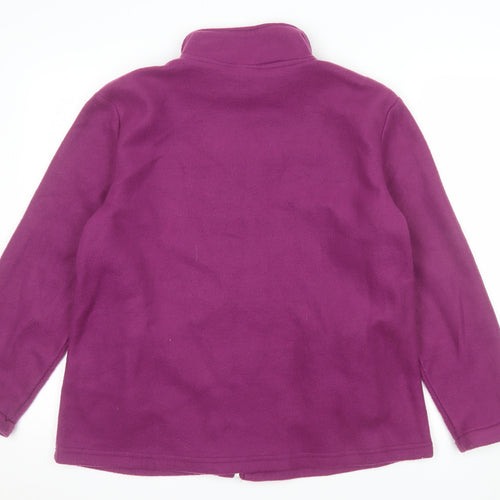 Anne de Lançay Women's Purple Fleece Full Zip Jacket M