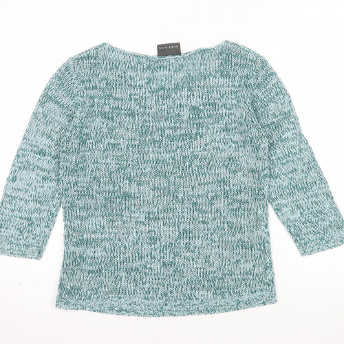Alex & Co. Women’s Green Knit 3/4 Sleeve Scoop Neck Pullover Jumper Size 10