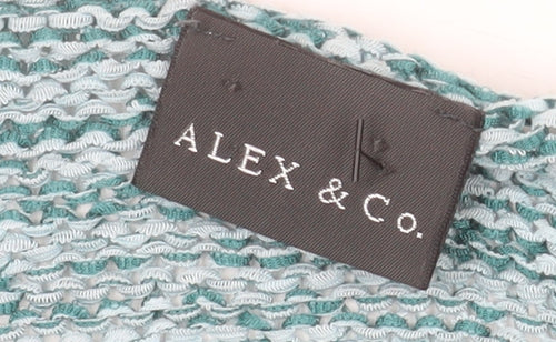 Alex & Co. Women’s Green Knit 3/4 Sleeve Scoop Neck Pullover Jumper Size 10