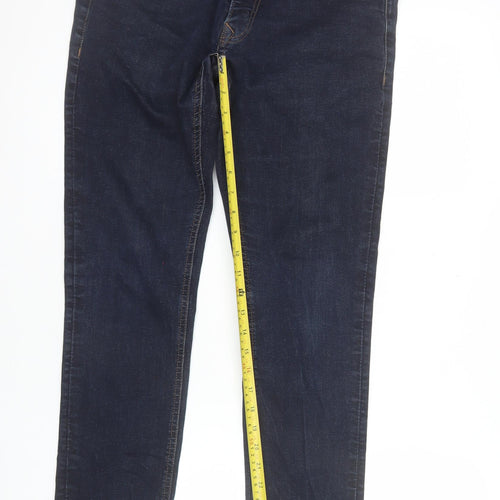 George Men's Blue Slim Fit Straight Leg Jeans 34W 30L Denim