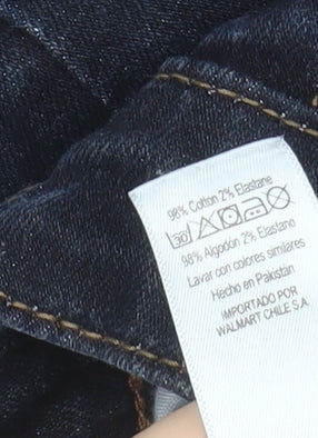 George Men's Blue Slim Fit Straight Leg Jeans 34W 30L Denim