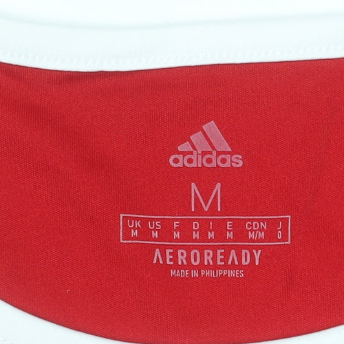 Adidas Men's Red Football Jersey AEROREADY T-Shirt Size M