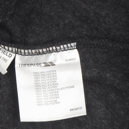 Trespass Womens Black Full Zip Hoodie UK 14 L Fleece Polyester