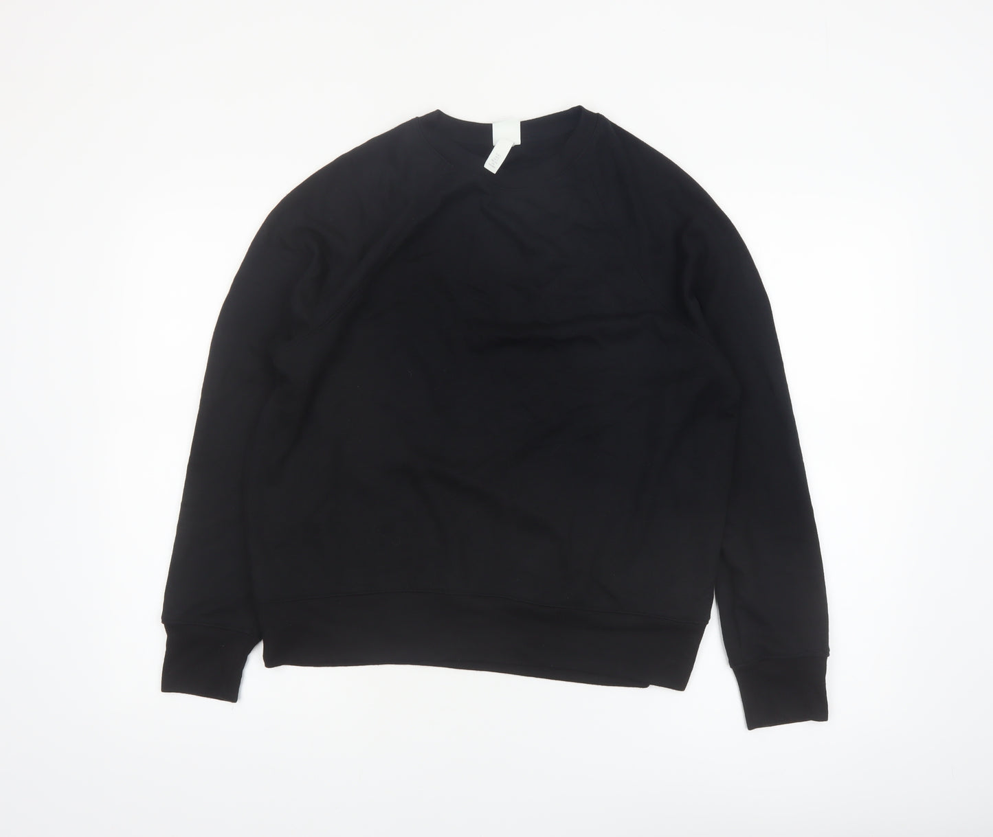 H&M Women Black Small Pullover Sweatshirt Basics Casual