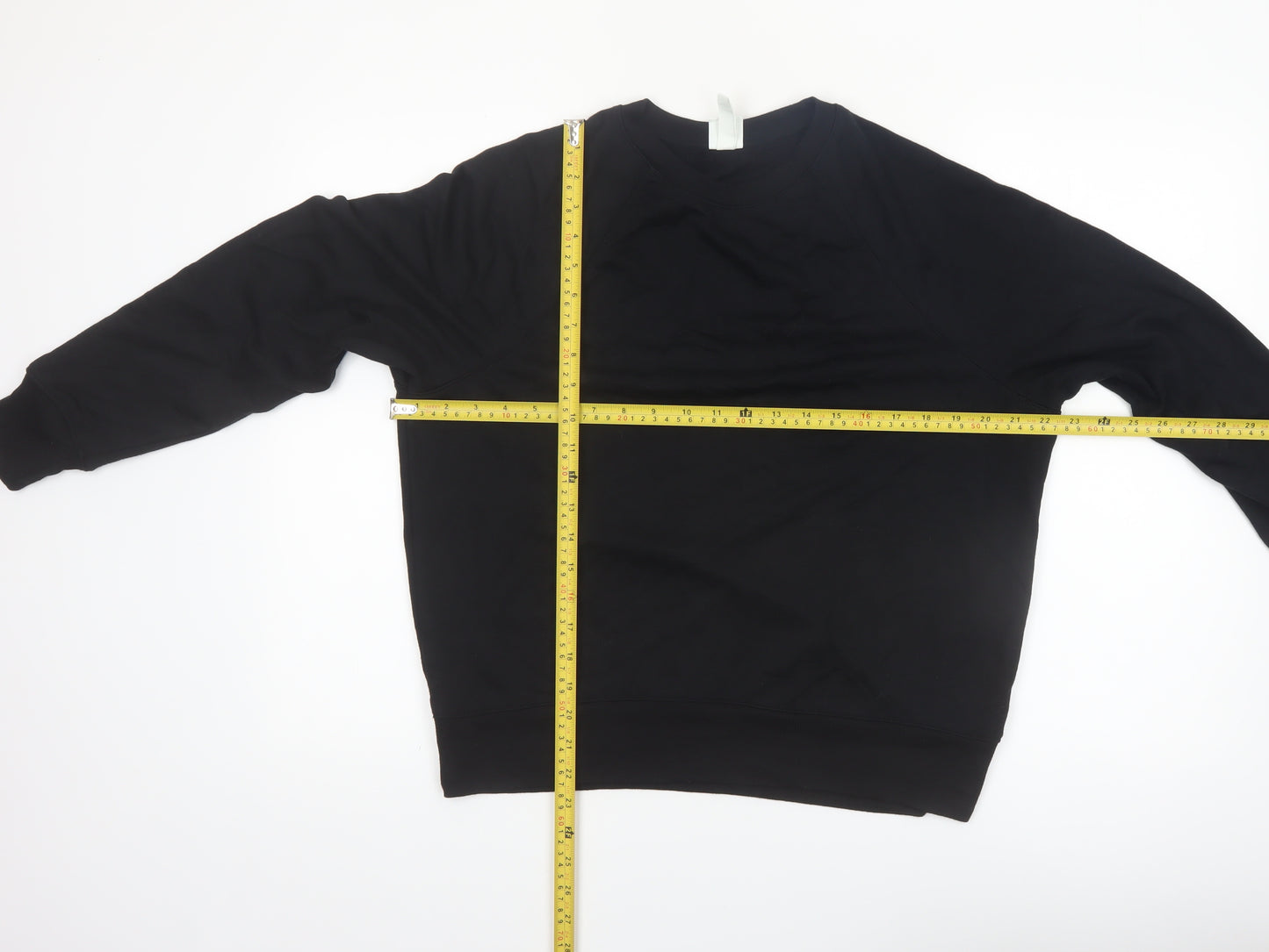 H&M Women Black Small Pullover Sweatshirt Basics Casual