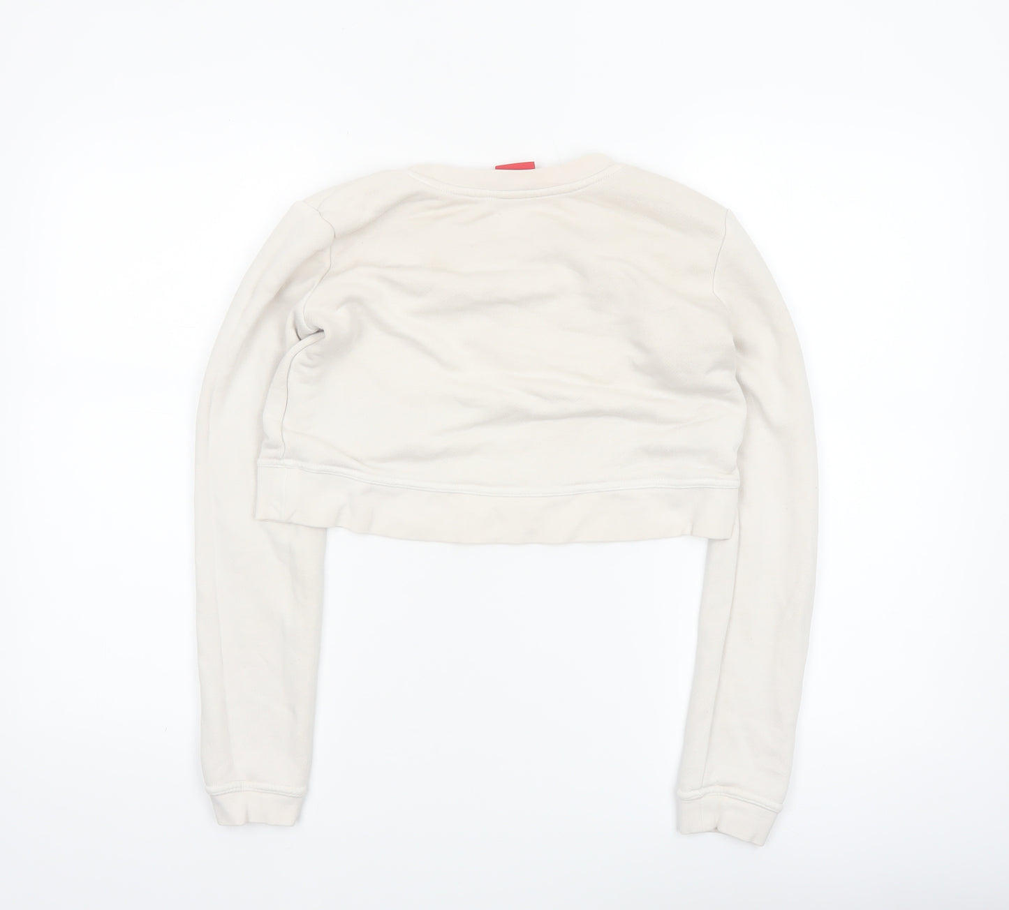 Nike Air Women Beige XS Cropped Pullover Sweatshirt