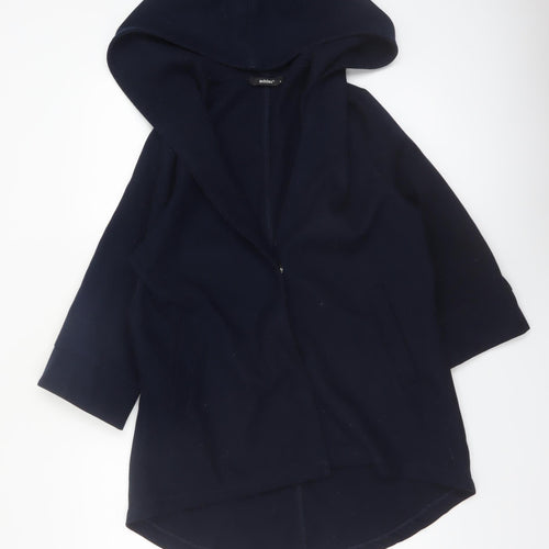 Addax Women’s Navy Blue Hooded Mid-Length Coat Size S