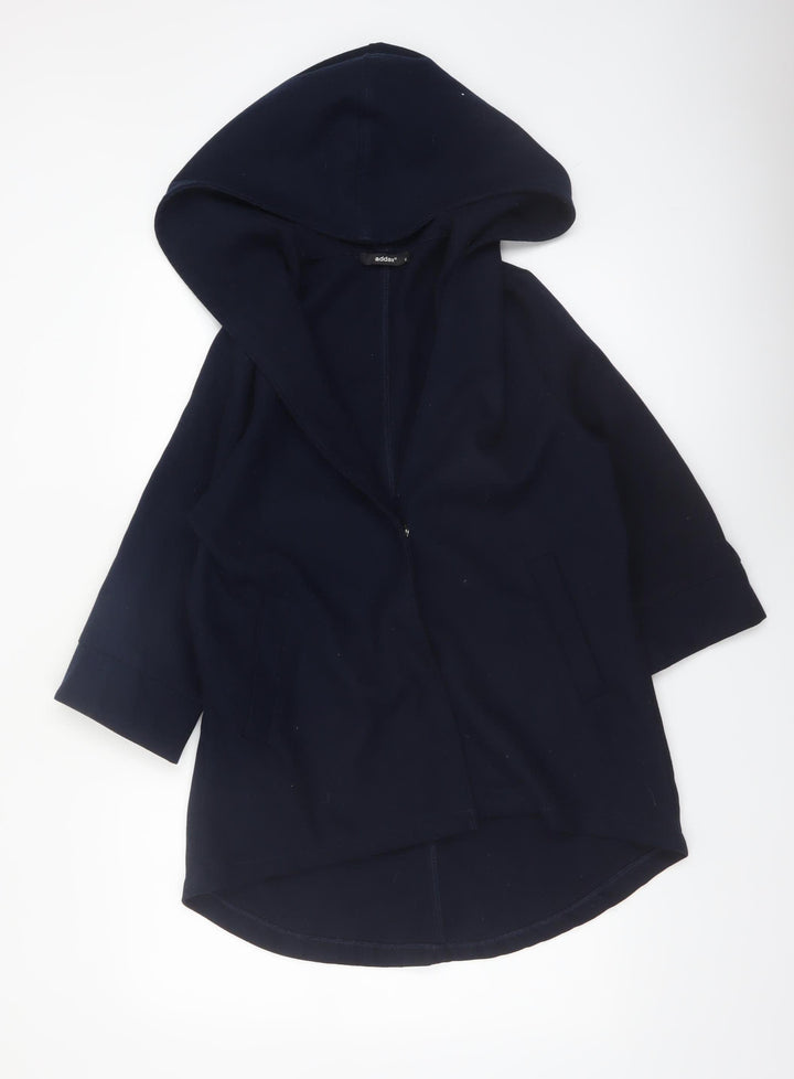 Addax Women’s Navy Blue Hooded Mid-Length Coat Size S