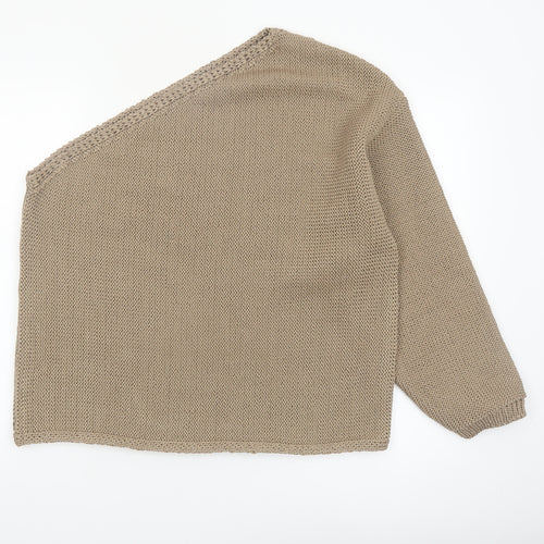 Marks and Spencer Women’s Beige Asymmetrical Knit Pullover Jumper XL