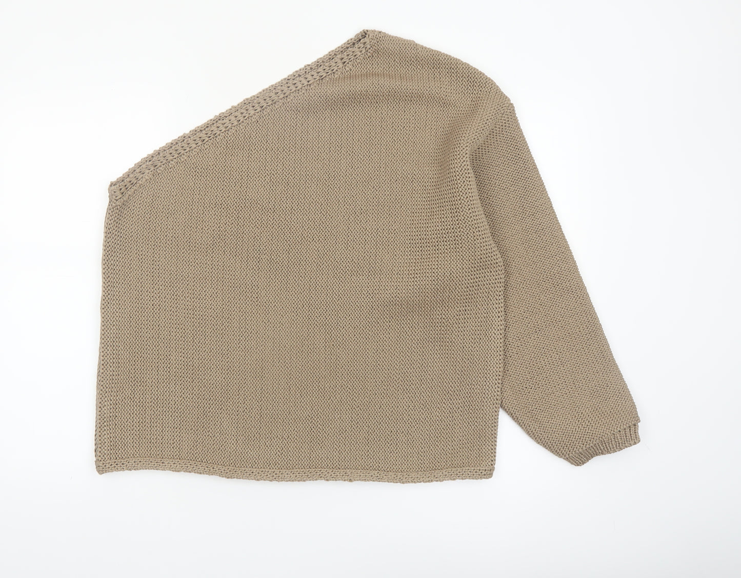Marks and Spencer Women’s Beige Asymmetrical Knit Pullover Jumper XL