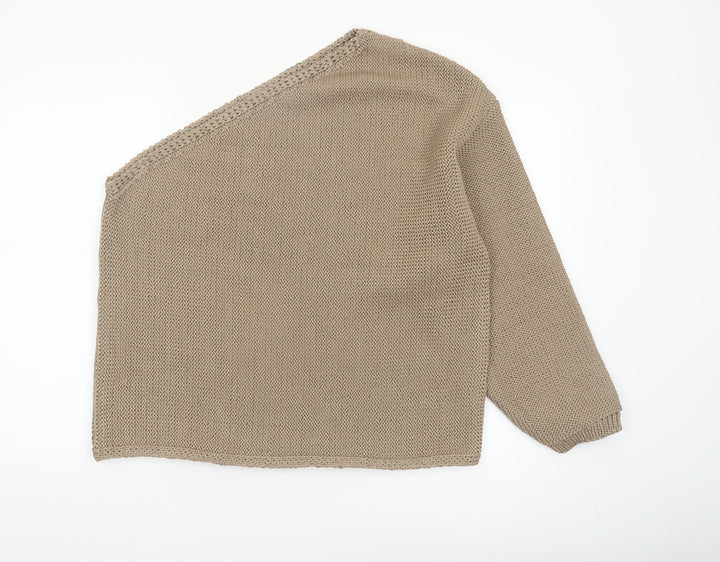Marks and Spencer Women’s Beige Asymmetrical Knit Pullover Jumper XL
