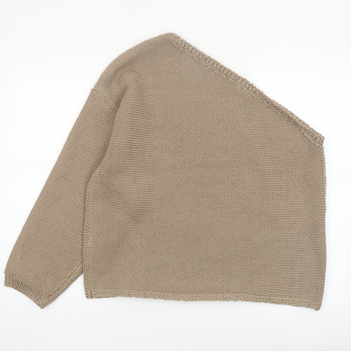 Marks and Spencer Women’s Beige Asymmetrical Knit Pullover Jumper XL