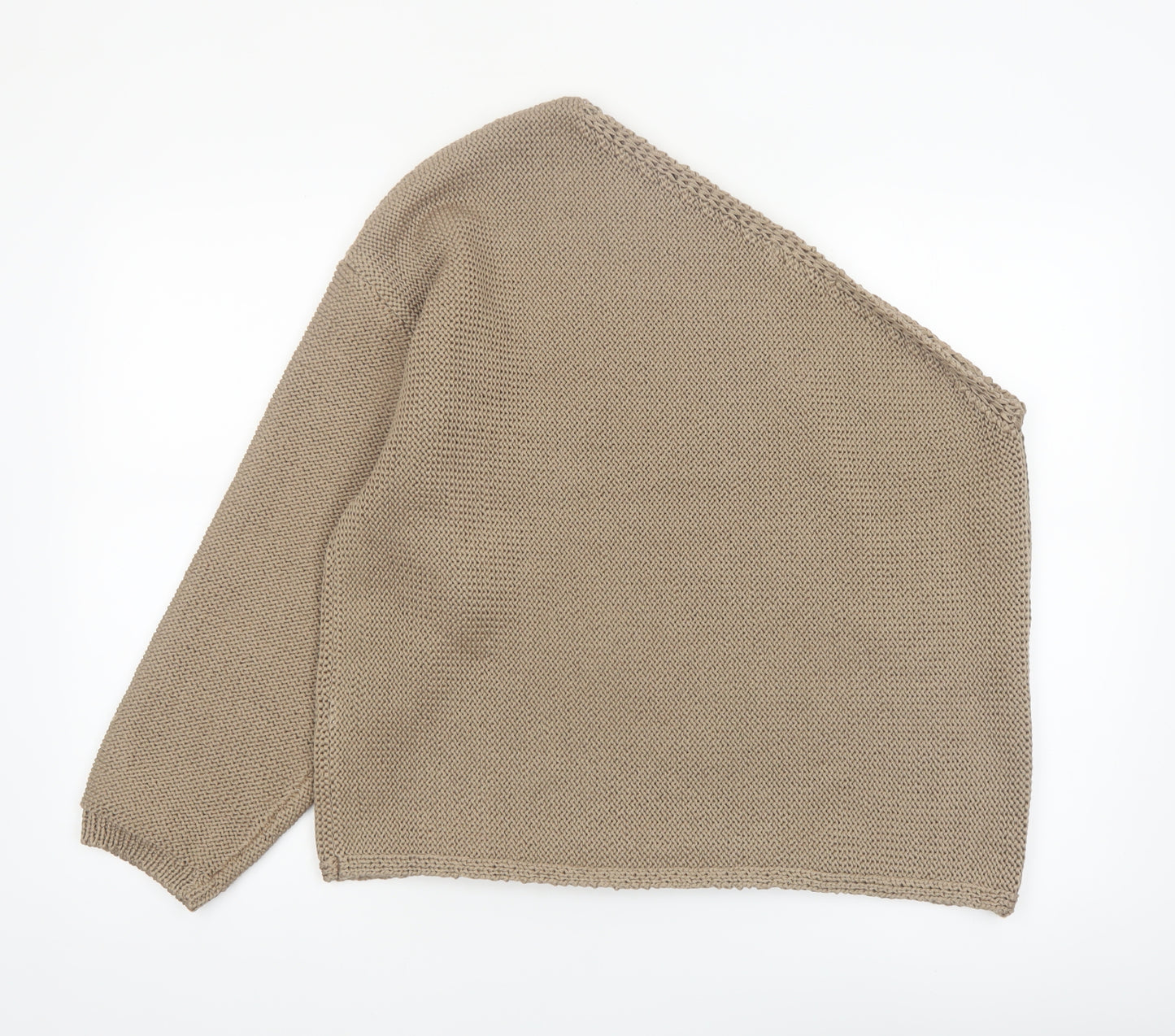 Marks and Spencer Women’s Beige Asymmetrical Knit Pullover Jumper XL