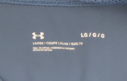 Under Armour Women Blue L Windbreaker Softshell Hooded Jacket