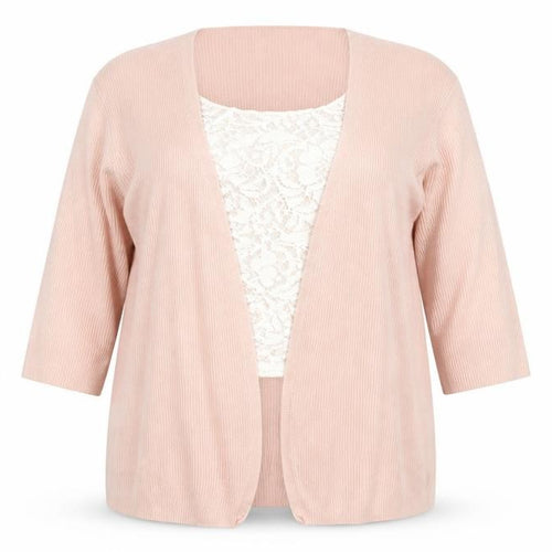 Marks and Spencer Women Pink Size 18 Lightweight Open Knit Cardigan